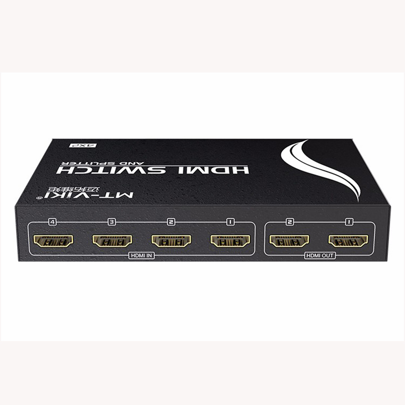 Bộ Chia HDMI 4 Cổng Vào 2 Cổng Ra Có Điều Khiển VIKI MT-HD4-2 - Hàng Nhập Khẩu