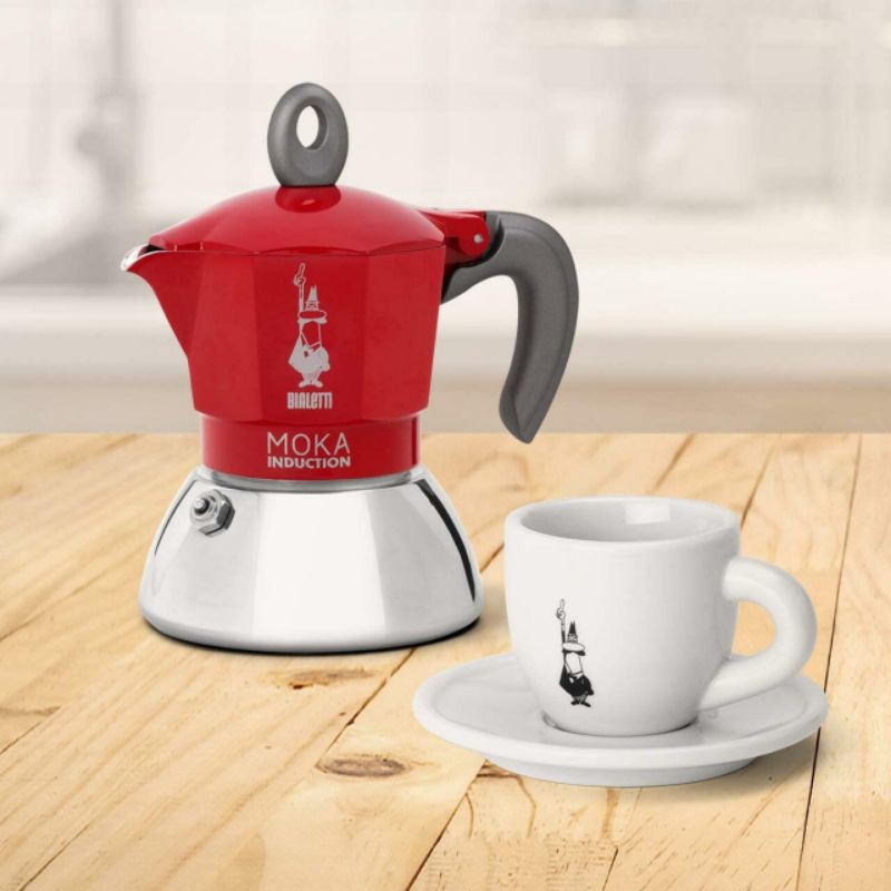 Ấm Moka Bialetti Induction đun trên bếp từ 2 - 4 Cup - Hàng chính hãng