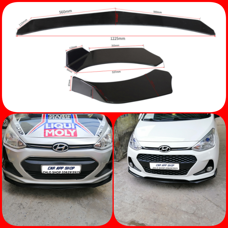 Cản Trước ,lip trước Huynhdai i10 Hàng Loại 1 lắp Cho Các Đời 2010_2020 Sedan và Hatchback, Tác Dụng Bảo Vệ Xe Chống Va Quyệt