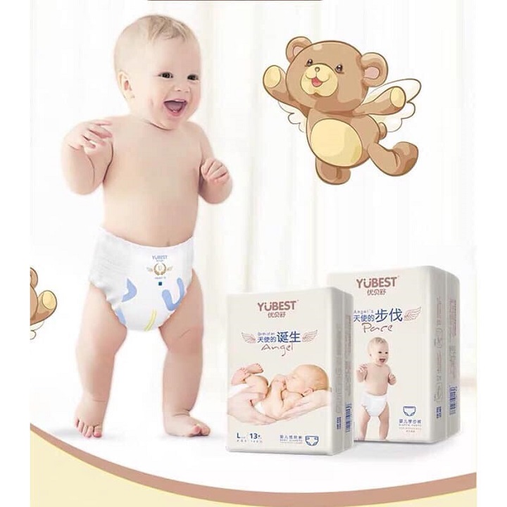 Bỉm/Tã Quần Yubest Angel size L 78 miếng cho bé 9-14kg