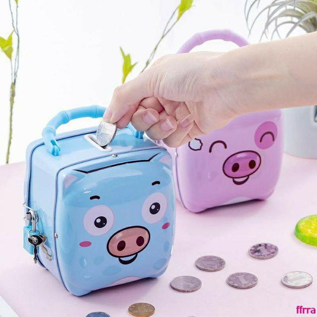 Két Sắt Mini Hình Heo Cho Bé Đựng Tiền Tiết Kiệm