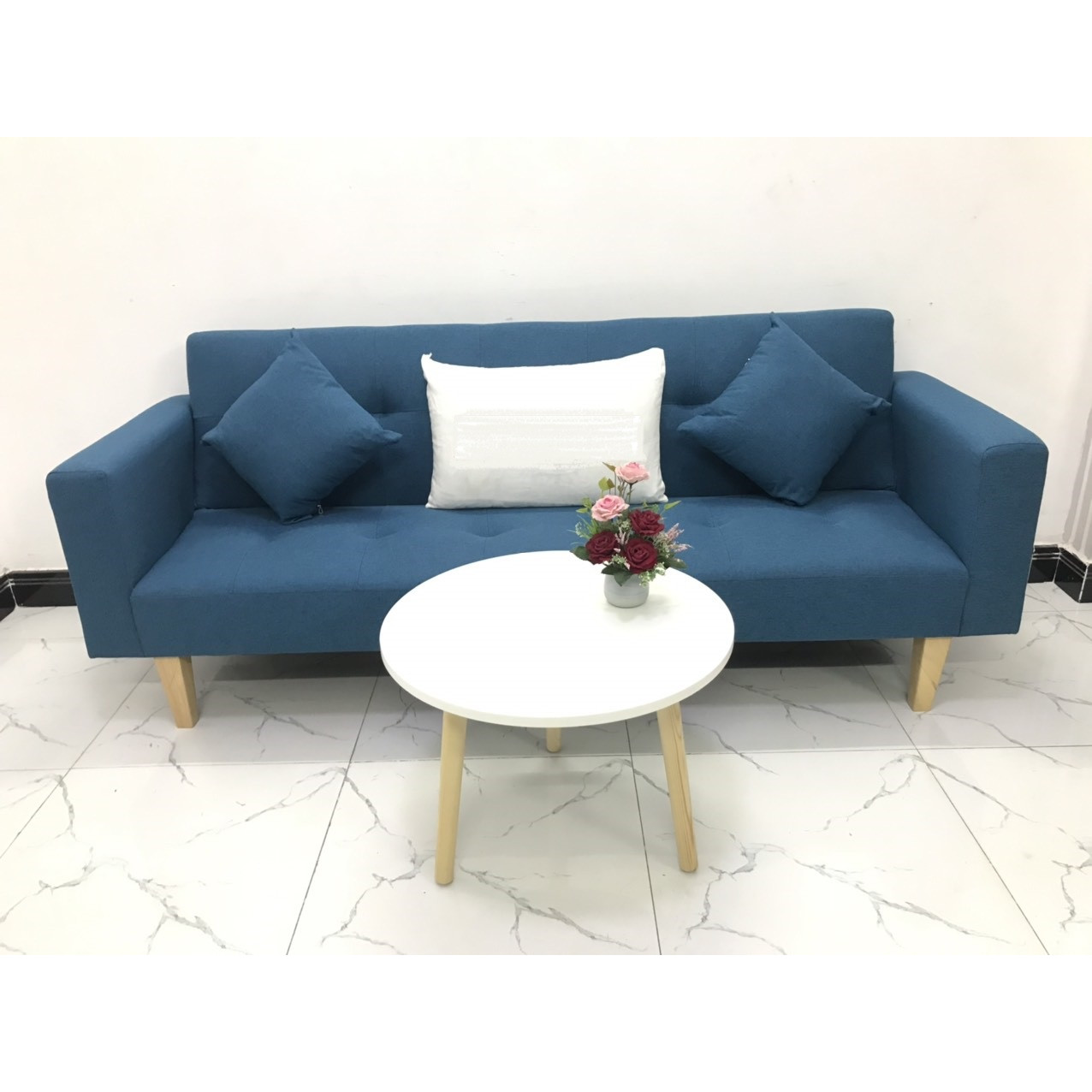 Bộ ghế sofa giường 2mx90 sofa bed tay vịn phòng khách linco06 salon