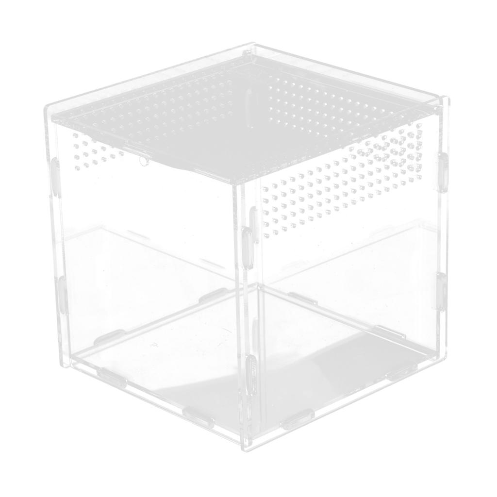 Transparent Acrylic Aquarium Fish Tank Anti-escape Box Reptile Lizaed Spider