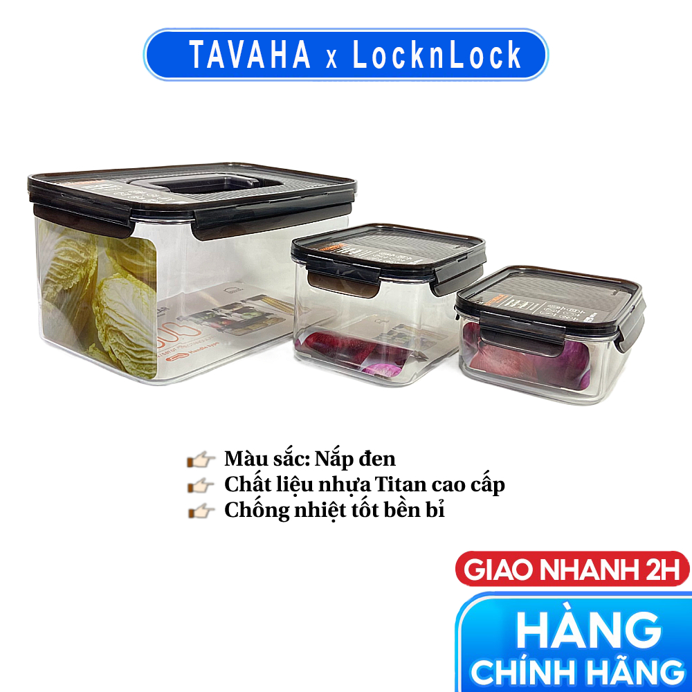 Hộp Bảo Quản Thực Phẩm Hình Chữ Nhật Lock&Lock Bisfree Modular LBF405 - Nâu