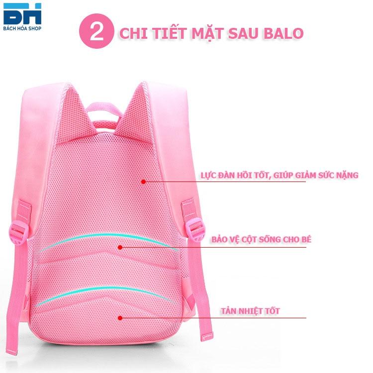 Balo đi học cho bé gái Mẫu giáo, Cấp 1- Mầm non, tiểu học - Hình mèo con dễ thương