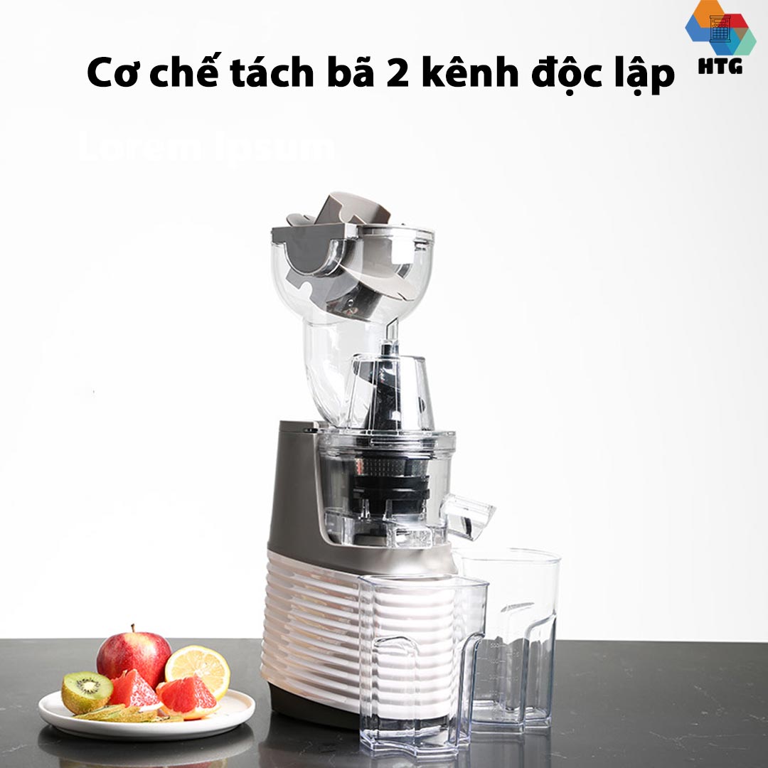 Máy Ép Chậm BUD BJ32 miệng ép lớn, tốc độ chậm 60 vòng/phút, ép rau, củ,quả gia đình, hàng chính hãng