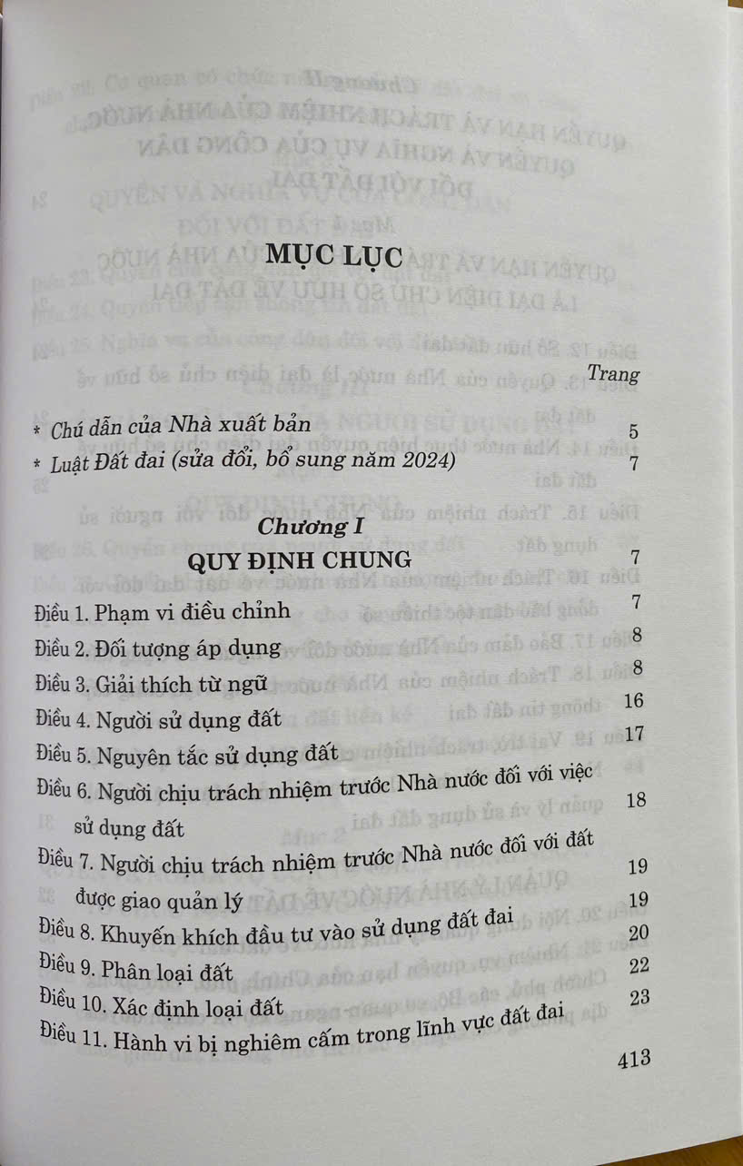 Luật Đất Đai ( Sửa đổi, bổ sung năm 2024)