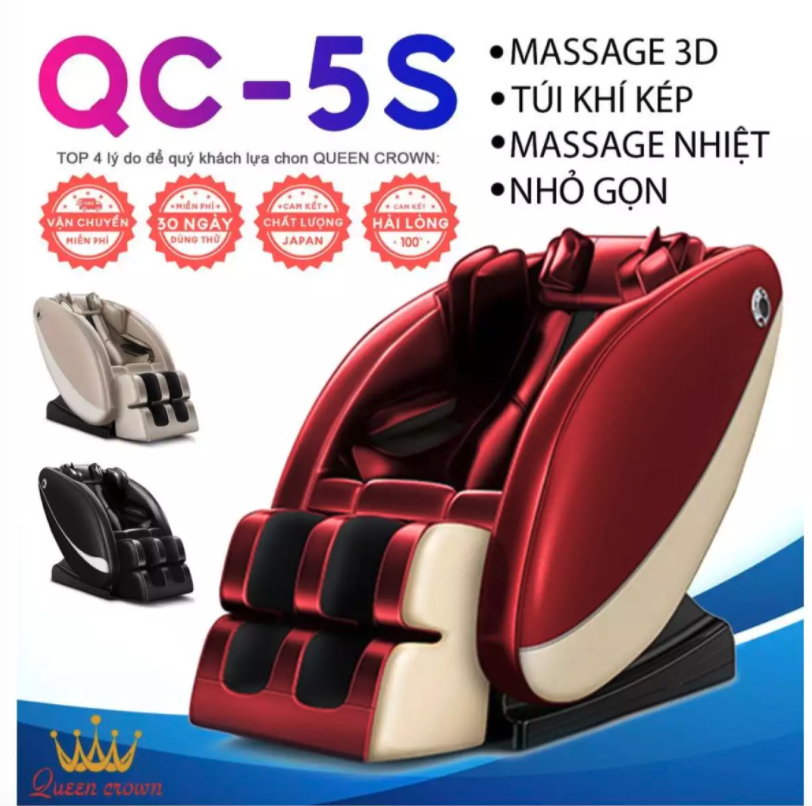 GHẾ MASSAGE TOÀN THÂN CÔNG NGHỆ NHẬT BẢN QUEEN CROWN QC-5S