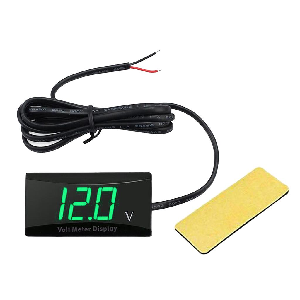 DC 12V LED Panel Digital Voltage Volt Meter Display Voltmeter For Motorcycle Car