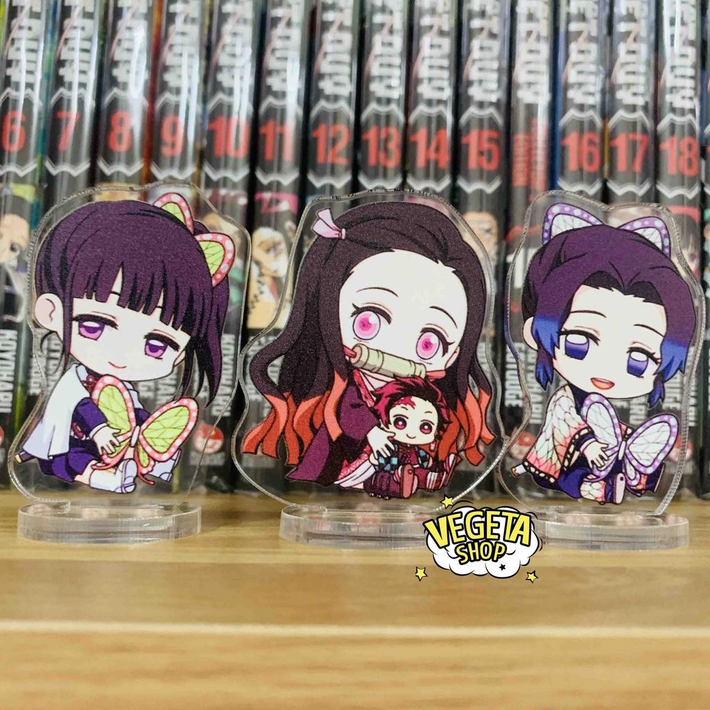 Mô Hình Tượng Standee Acrylic Mica 2 mặt - Set 9 Kimetsu no Yaiba - Tanjiro Nezuko Zenitsu Inosuke Giyu Rengoku Shinobu