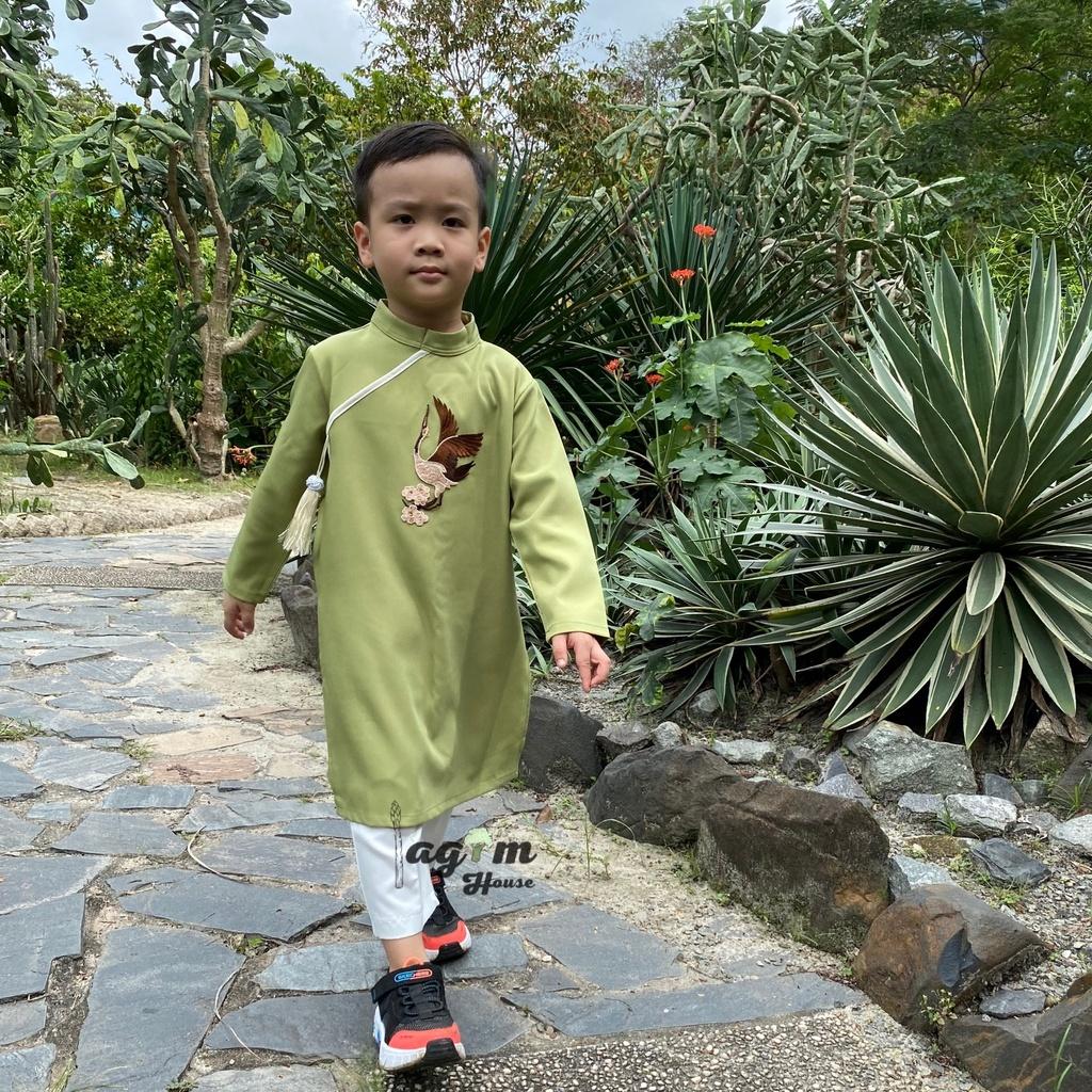 Áo dài Tết cách tân chất liệu cao cấp cho bé trai 8-30kg - Lagim House