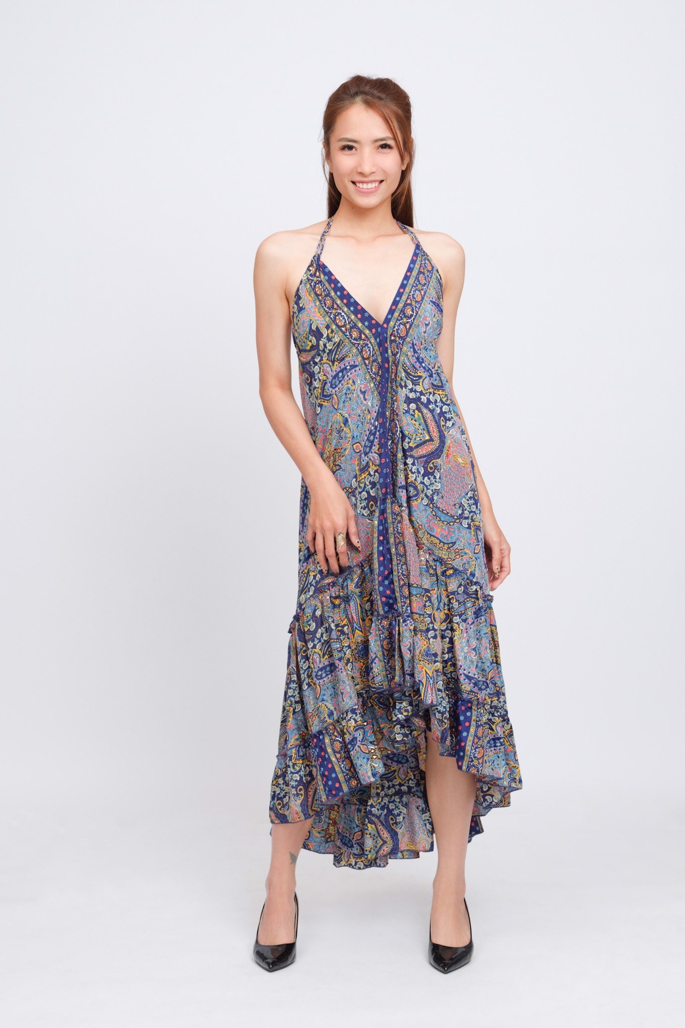 Đầm Maxi Hở Lưng Luna Llena LN174BR221-NV