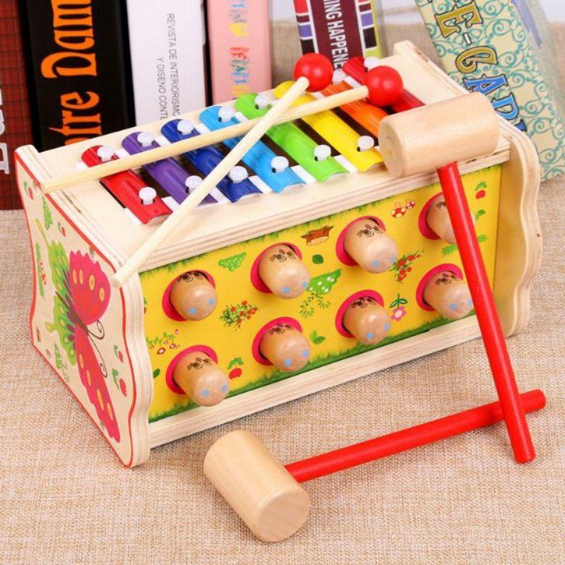 Đập chuột gỗ vui nhộn kèm gõ đàn thông minh cho bé
