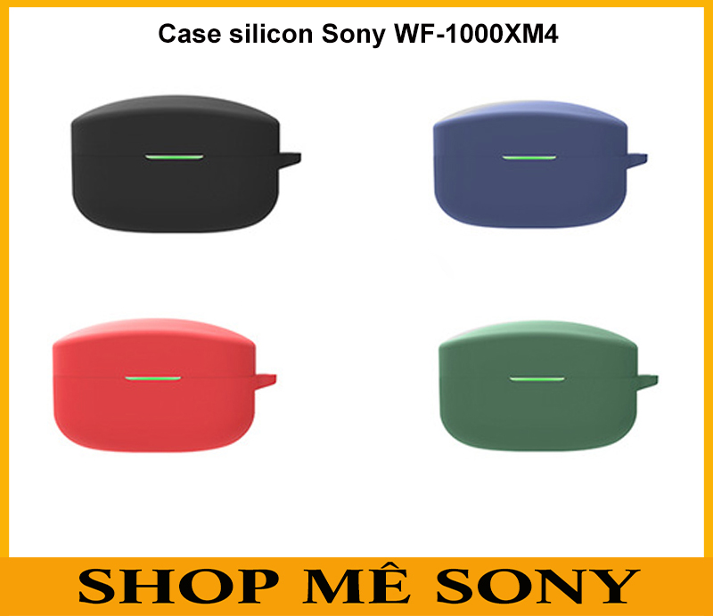 Case ốp silicon Sony WF-1000XM4 kèm móc khóa  (nhiều màu)