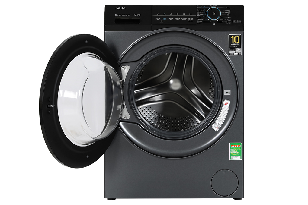 Máy giặt Aqua Inverter 10.5 kg AQD-A1052J(BK) - AQD-A1052J.BK - AQD-A1052J - Hàng chính hãng - Chỉ giao HCM