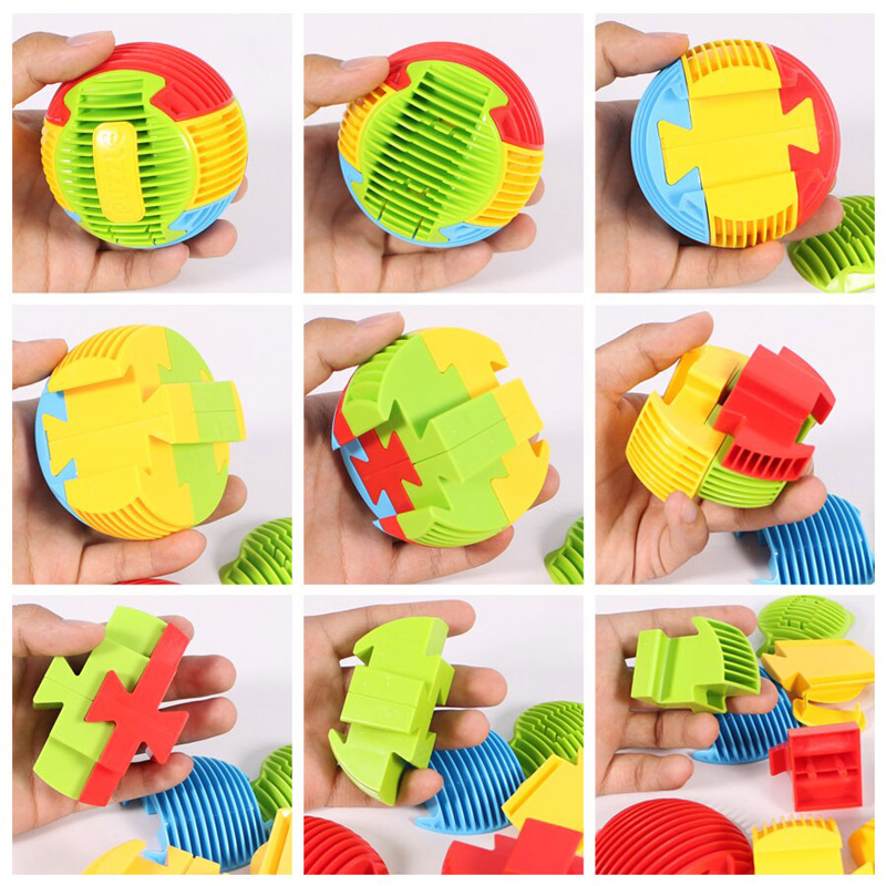 ĐỒ CHƠI TRÍ TUỆ - QUÀ TẶNG TƯ DUY CHO BÉ DƯỚI 5 TUỔI - GIẢI MÃ KHỐI CẦU 3D (PUZZLE BALL) | MẪU GHÉP MẢNH