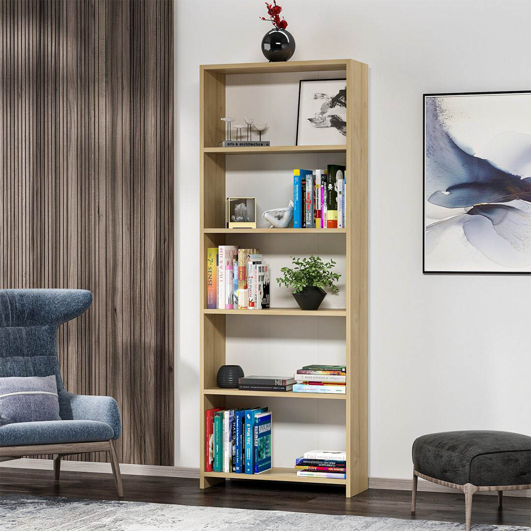 Kệ sách gỗ MDF gia đình thiết kế tiện dụng SMLIFE Blom