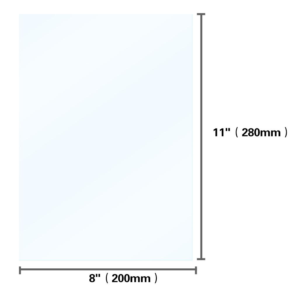 5 Pieces FEP Film 280 x 200 mm High Transmittance Strength, Thickness 0.1mm Compatible with UV DLP 3D Printer