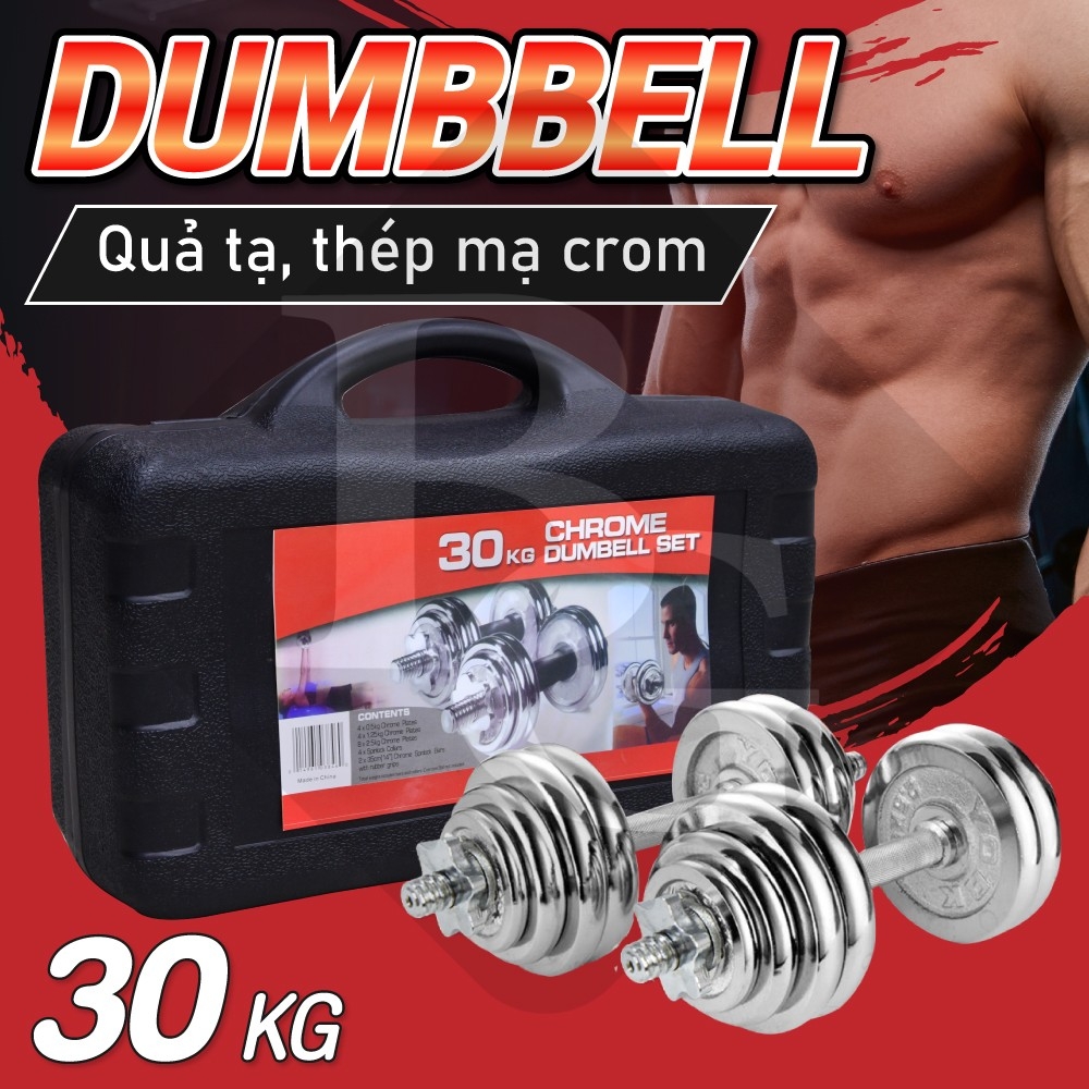 Bộ Tạ Tay Cao Cấp Đa Năng Điều Chỉnh 15 Kg - 20 Kg - 30 Kg Mới Nhất Bg Hàng Nhập Khẩu - 30Kg