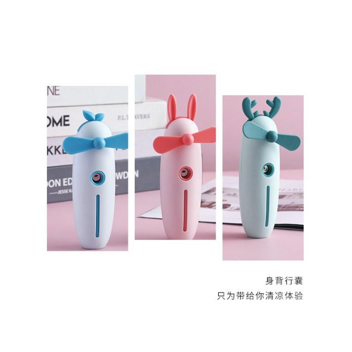 Quạt 3 in 1 phun sương hình thú cao cấp tự động