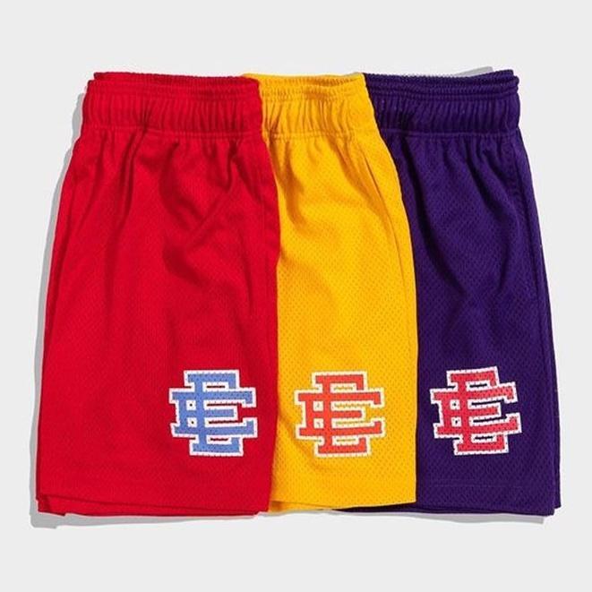 Eric Emanuel EE Quần Short Nam Phối Lưới Khô Thoáng Nhanh Chơi Thể Thao Bóng Rổ Chạy Bộ Đi Biển