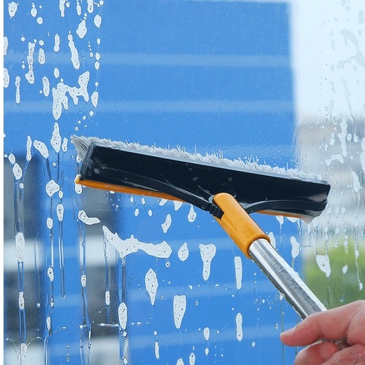 Chổi Chà Sàn Nhà Tắm Thông Minh Thiết Kế Đầu Gạt Nước Và Đầu Chổi Xoay 120 Độ Quét Nhà Siêu Sạch Mọi Góc Bẩn - Hàng Loại 1. CHính Hãng MINIIN