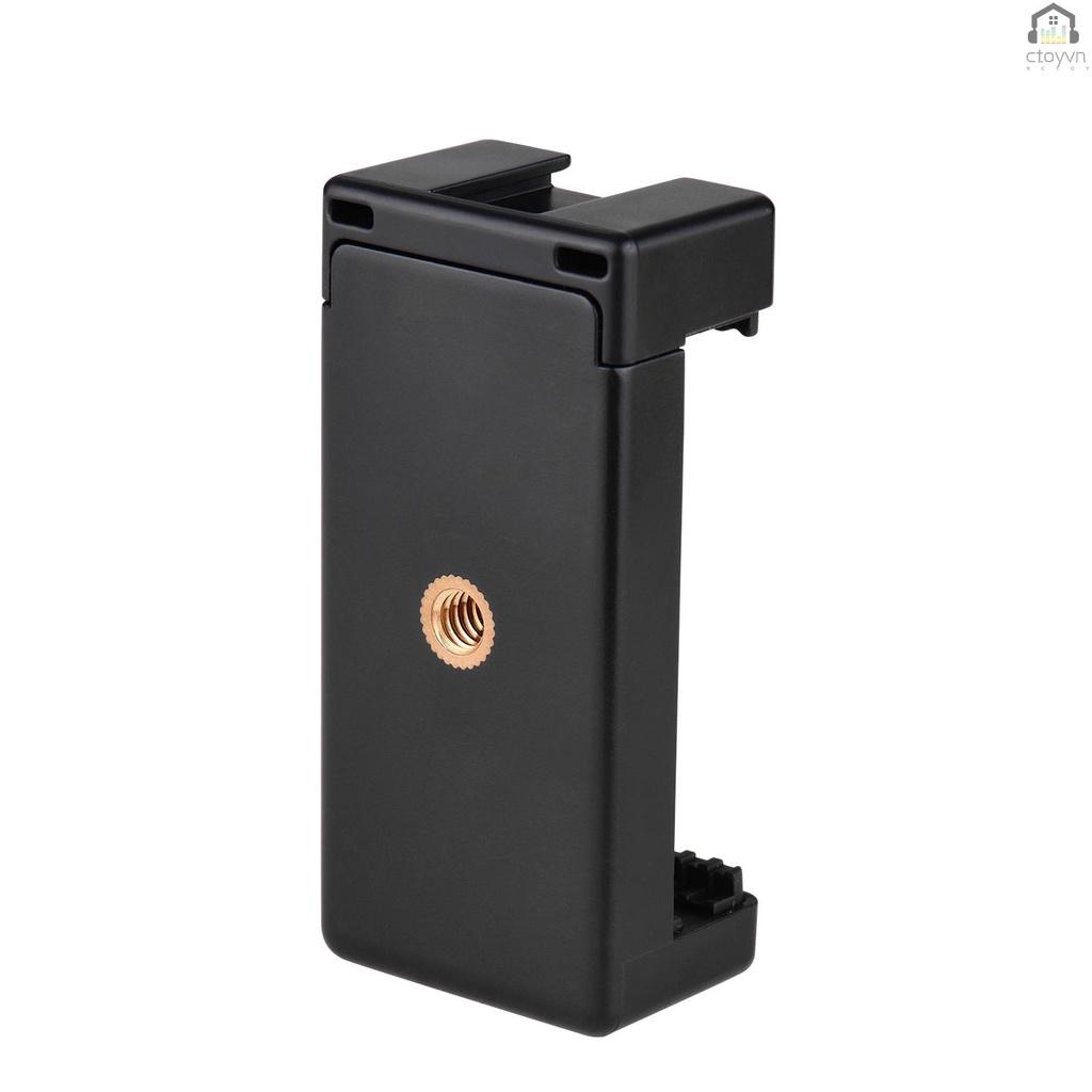 Kẹp giữ điện thoại chuyển đổi với ngàm ren kép 1/4 gắn tripod gậy selfie micro tương thích với điện thoại iPhone