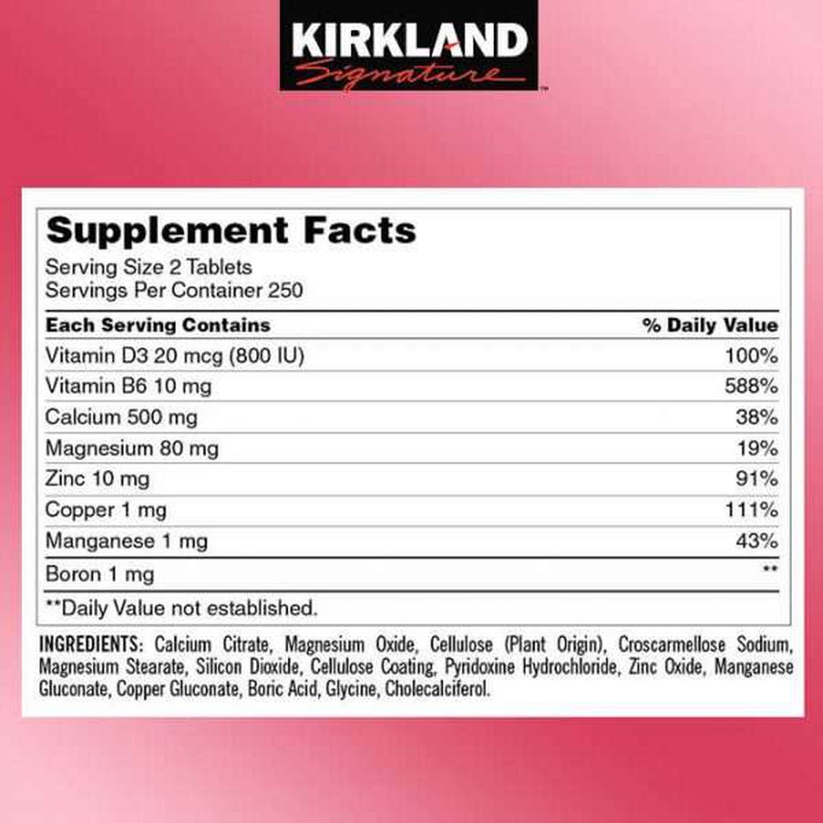 Canxicho người lớn Mỹ Kirkland Signature Calcium Citrate Magnesium And Zinc with Vitamin D3 phát triển hệ thống xương, phòng chống loãng xương - OZ Slim Store