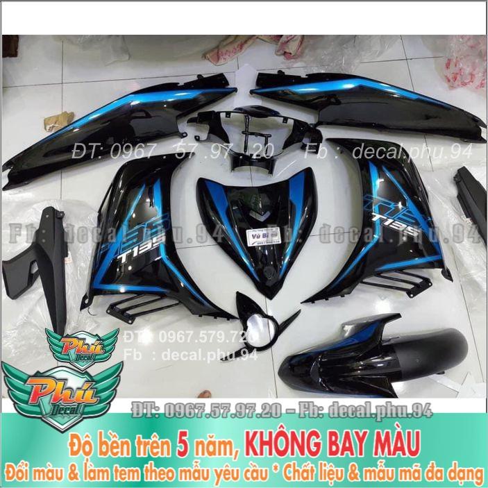 Tem rời Exciter 135 Đen xanh