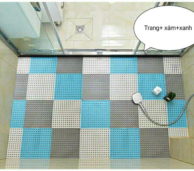 Tấm lót sàn,thảm nhựa lỗ kháng khuẩn,chống trơn,trượt kt30*30 cm, chống trơn hiệu quả