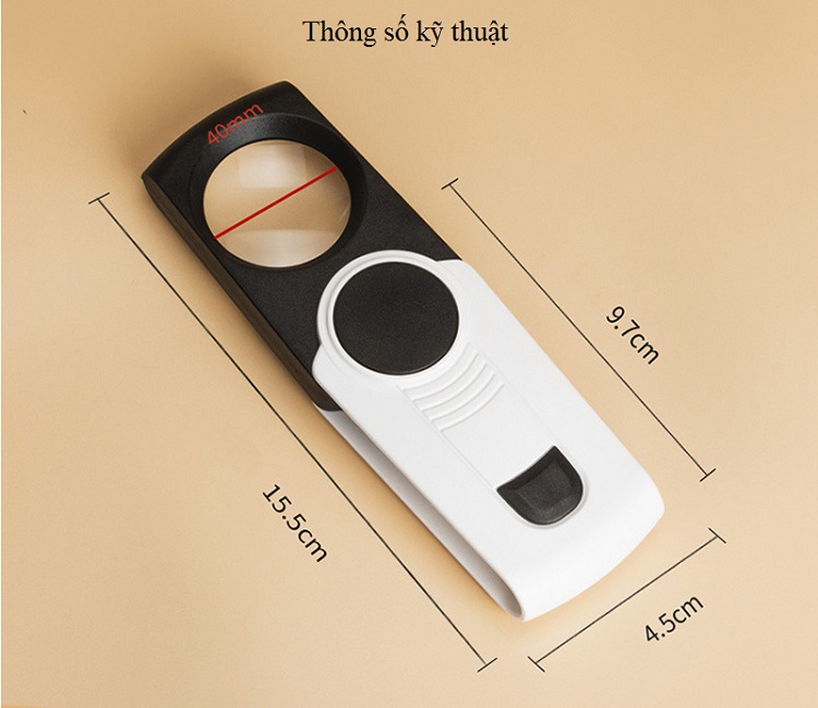 Kính Lúp Mini 8X Có Đèn TH518B