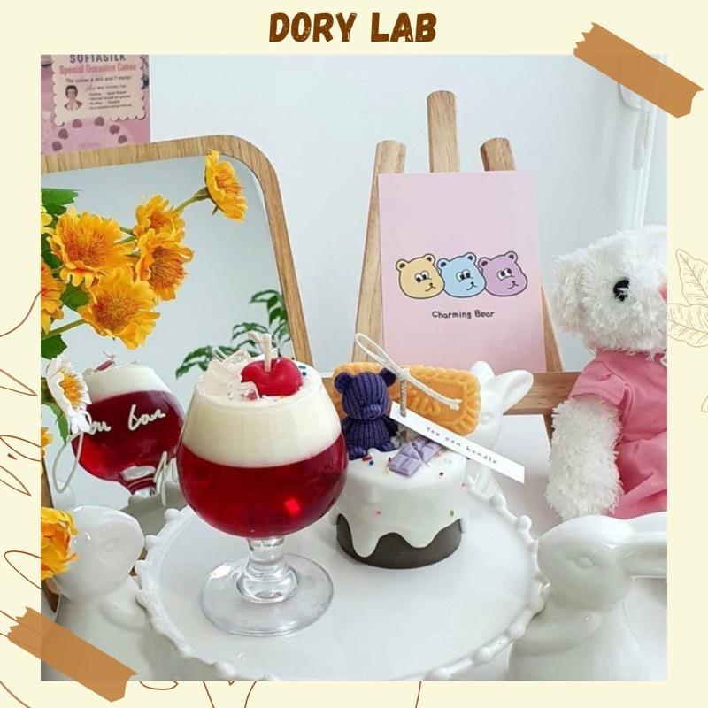 Nến Thơm Handmade Ly Trà Sữa Thạch Jelly Mix Topping Trái Cây - Dory Lab