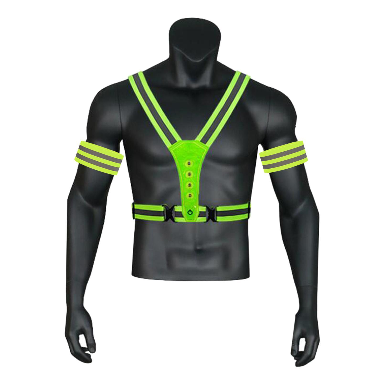Reflective Vest Adjustable High Visibility Straps Cycling Running
