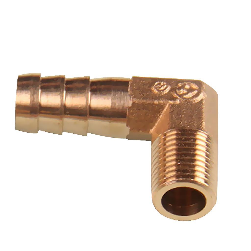 4 pieces 1/4 BSP To 12mm Brass 90 Degree Male Elbow Barb Hose Tail Pipe Gas Fittings
