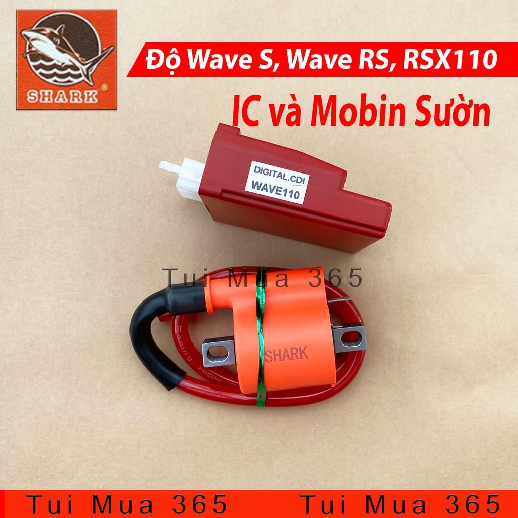 Combo IC và Mobin Sườn Shark Mở Tua Honda Wave S110, RS110, RSX110, Dream Thái