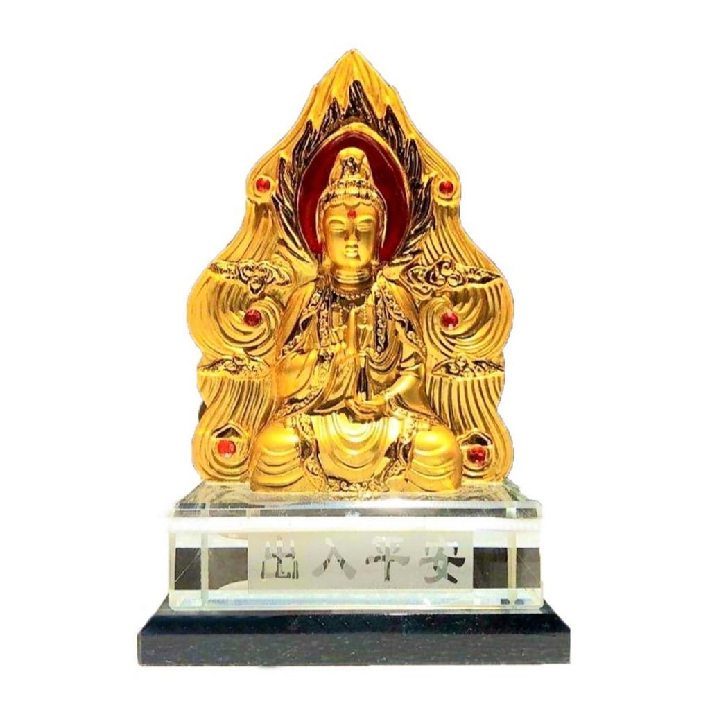 PHẬT QUAN ÂM 2 MẶT ĐỂ XE Ô TÔ ĐẾ THỦY TINH 071