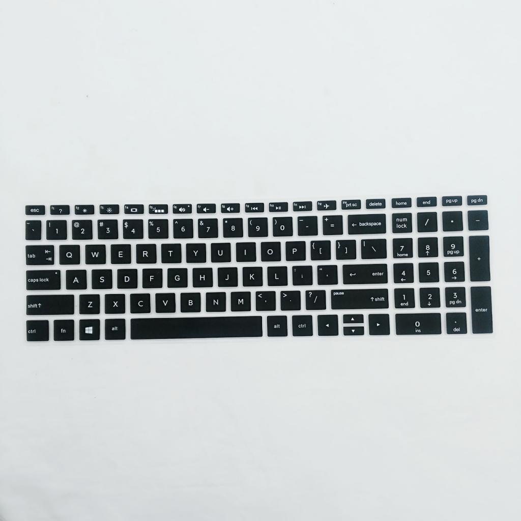 2x Soft Silicone Laptop Keyboard Skin Protector Cover for 15.6" BF Black