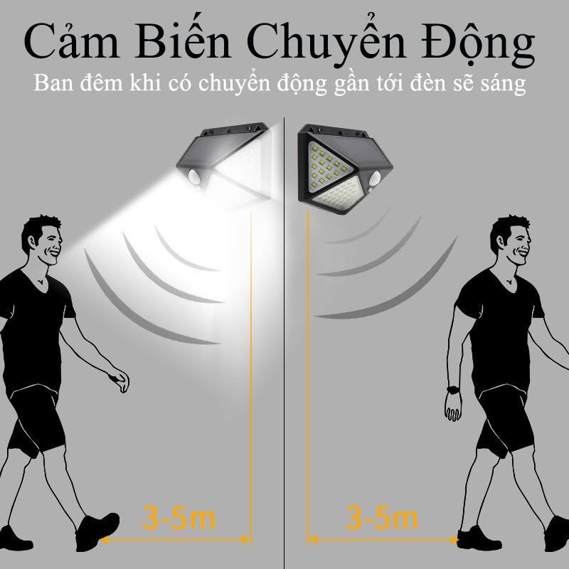 Đèn led cảm biển chuyển động 100 led siêu sáng