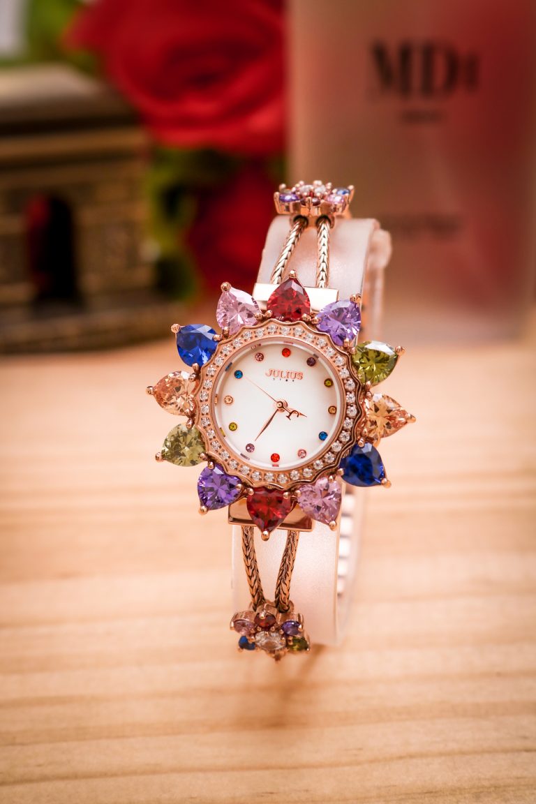 Đồng Hồ Nữ JS-021C Julius Star Mặt Hoa Đính Đá swarovski