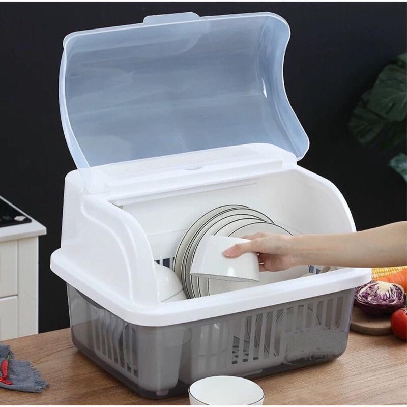 Giá úp bát có nắp đậy đa năng