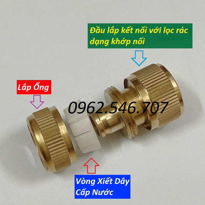 Bộ khớp nối nhanh bằng đồng Khớp nối nhanh dây cấp nước đầu vào máy rửa xe gia đình, khớp nối nhanh dây hút nước