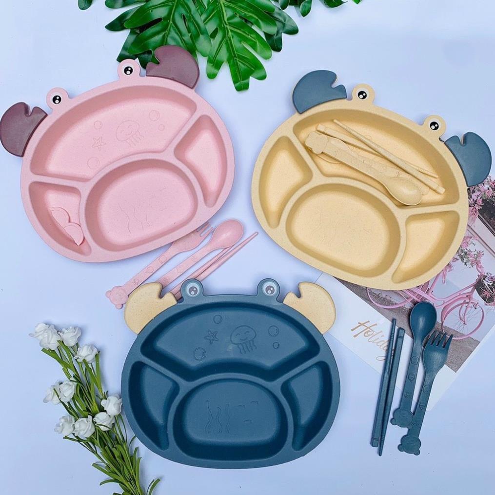 Bộ Ăn Dặm Lúa Mạch Hình Cua Cho Bé Ngộ Nghĩnh