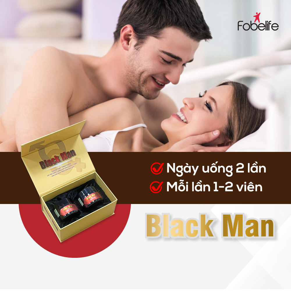 Viên Uống Bổ Thận Tráng Dương Hỗ Trợ Tăng Cường Sinh Lý Nam Black Man ( Hộp / 2 lọ / 30 viên )