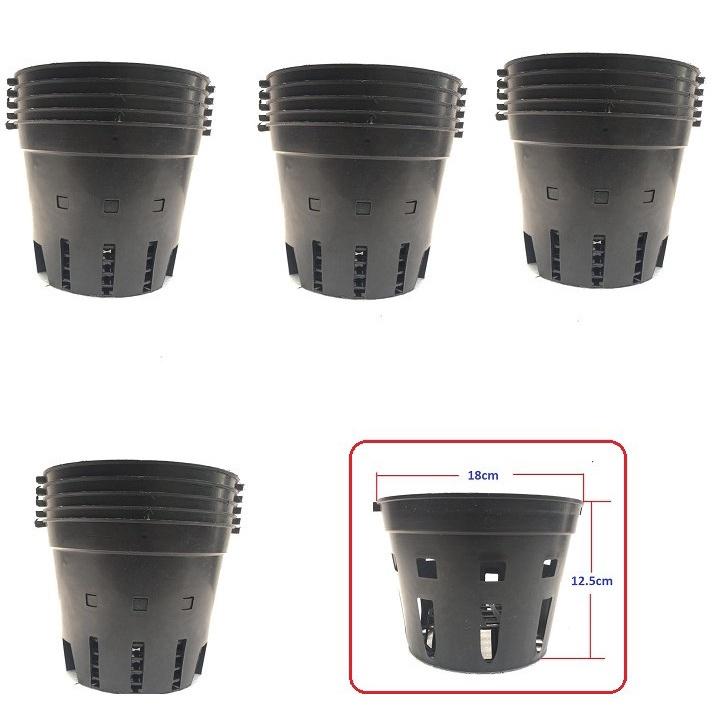 Combo 10 chậu nhựa tròn f16 trồng lan cam kết chất lượng