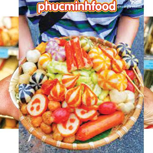 Viên thả lẩu, bánh bao trứng muối phô mai lacusina sọc màu xanh gói 500 gram