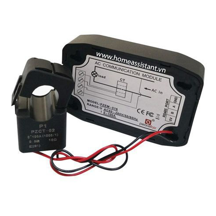 Đồng Hồ Đo Điện AC 1 Pha 6 Thông Số 100A RS485 Modbus PZEM-016