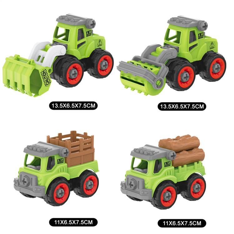Đồ chơi trẻ em xe công trình Mitolo bộ mô hình 4 xe đồ chơi ô tô xe tải cho bé LY028