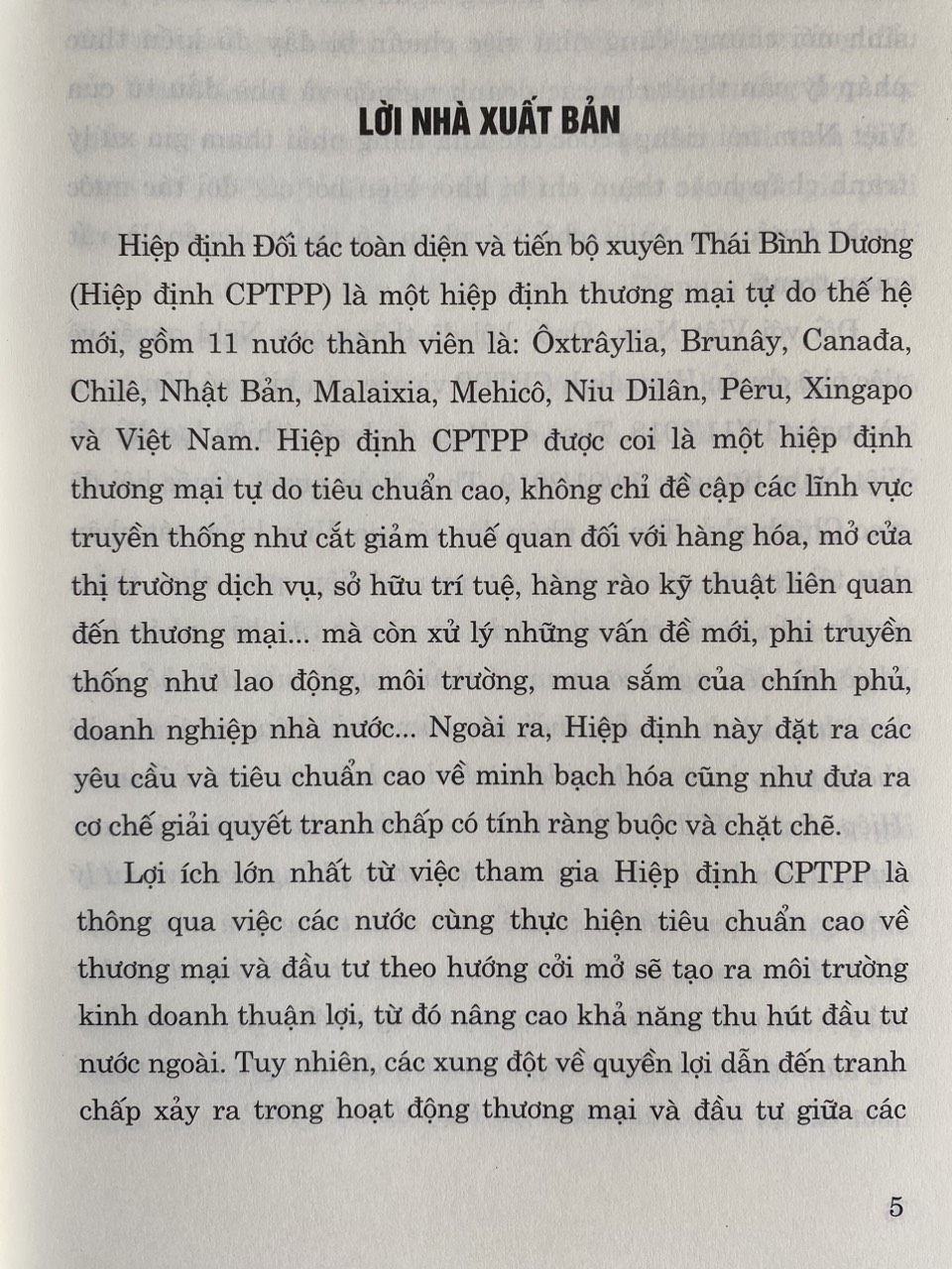 Cơ Chế Giải Quyết Tranh Chấp Thương Mại Và Đầu Tư Ở Các Nước Thành Viên Hiệp Định Đối Tác Toàn Diện Và Tiến Bộ Xuyên Thái Bình Dương (Sách chuyên khảo)