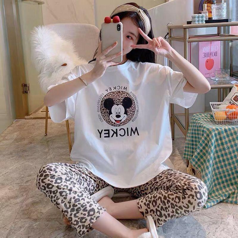Đồ Bộ Pyjama Dài Tay, Đồ Ngủ Mặc Nhà Pizama Nữ Siêu Dễ Thương in hình HOẠT HÌNH chất mỏng mát phù hợp mọi thời tiết