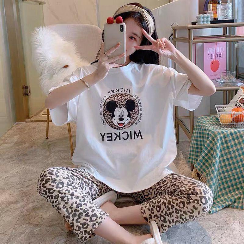 Đồ Bộ Pyjama Dài Tay, Đồ Ngủ Mặc Nhà Pizama Nữ Siêu Dễ Thương in hình HOẠT HÌNH chất mỏng mát phù hợp mọi thời tiết